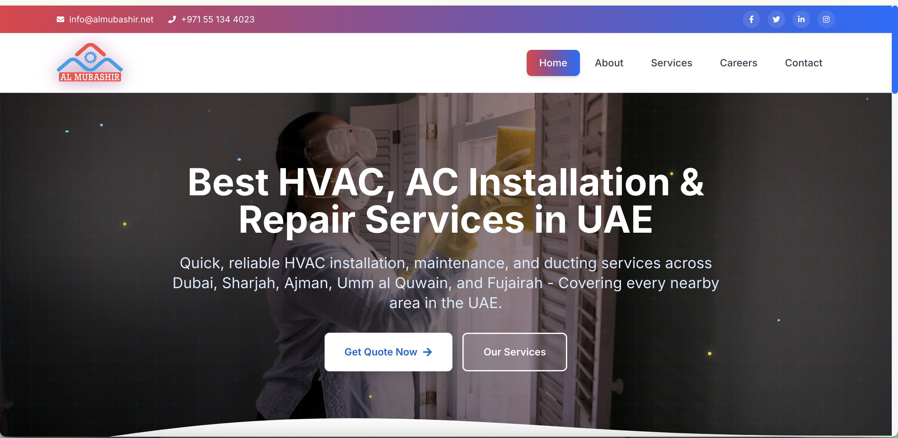 Almubashir Mechanical Website