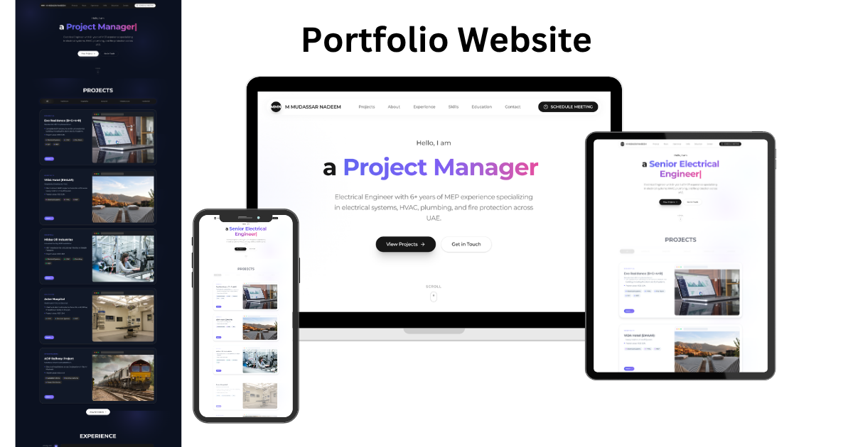 Portfolio Website with custom CRM